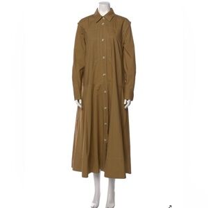 Lee Mathews Tan Long Sleeve Dress